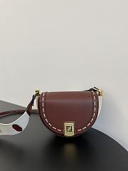 Kitlife Fendi Moonlight Shoulder Bag Brown Leather - 21 x 9 x 14 cm - 1