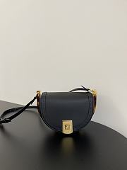 Kitlife Fendi Moonlight Shoulder Bag Black Leather - 21 x 9 x 14 cm - 1