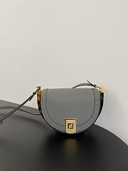 Kitlife Fendi Moonlight Shoulder Bag Gray Leather - 21 x 9 x 14 cm - 1