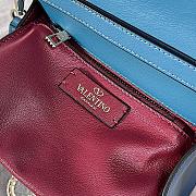 KITLIFE SMALL VSLING CALFSKIN HANDBAG WITH JEWEL HANDLE BLUE - W22xH17xD9 cm  - 5