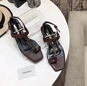 Kitlife Saint Laurent Women’s Cassandra Heeled Sandals Brown For Women  - 6