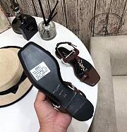 Kitlife Saint Laurent Women’s Cassandra Heeled Sandals Brown For Women  - 2