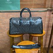 Kitlife Goyard Black Goyardine Canvas & Clamecy Cowhide Croisière 50 - 48 x 28 x 22cm - 1