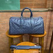 Kitlife Goyard Blue Goyardine Canvas & Clamecy Cowhide Croisière 50 - 48 x 28 x 22cm - 1