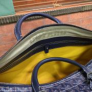 Kitlife Goyard Blue Goyardine Canvas & Clamecy Cowhide Croisière 50 - 48 x 28 x 22cm - 6