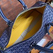 Kitlife Goyard Blue Goyardine Canvas & Clamecy Cowhide Croisière 50 - 48 x 28 x 22cm - 3