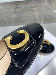 KITLIFE C'EST DIOR SLINGBACK PUMP Black Patent Calfskin - 5