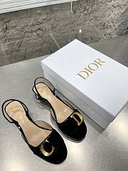KITLIFE C'EST DIOR SLINGBACK PUMP Black Patent Calfskin - 4