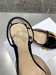 KITLIFE C'EST DIOR SLINGBACK PUMP Black Patent Calfskin - 3
