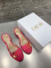 KITLIFE C'EST DIOR SLINGBACK PUMP Rose Patent Calfskin - 5