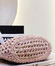 Kitlife Chanel Small Crochet Shopping Tote Pink - 36x20x12 cm - 2