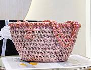 Kitlife Chanel Small Crochet Shopping Tote Pink - 36x20x12 cm - 1