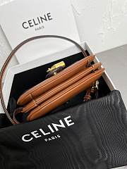 CELINE MINI TABOU IN SMOOTH CALFSKIN TAN BROWN - 16×3.5×12.5 CM - 6