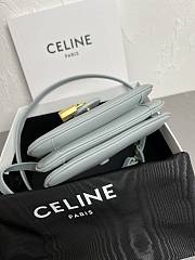 CELINE MINI TABOU IN SMOOTH CALFSKIN TAN BLUE - 16×3.5×12.5 CM - 5