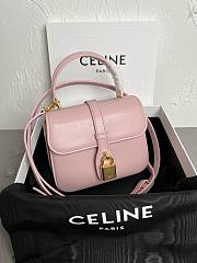 CELINE MINI TABOU IN SMOOTH CALFSKIN TAN PINK - 16×3.5×12.5 CM - 1