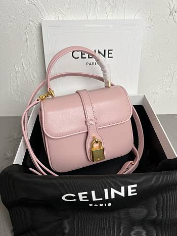 CELINE MINI TABOU IN SMOOTH CALFSKIN TAN PINK - 16×3.5×12.5 CM