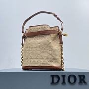 KITLIFE DIOR Fall23 MEDIUM C'EST BAG Natural Cannage Raffia  - 24 x 10 x 24.5 cm - 5
