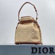KITLIFE DIOR Fall23 MEDIUM C'EST BAG Natural Cannage Raffia  - 24 x 10 x 24.5 cm - 3