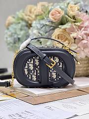 Kitlife CD SIGNATURE BAG WITH STRAP Blue Dior Oblique Jacquard - 18 x 6 x 11 cm - 1