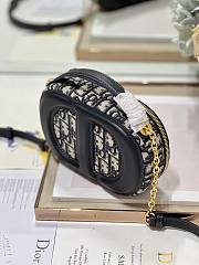 Kitlife CD SIGNATURE BAG WITH STRAP Blue Dior Oblique Jacquard - 18 x 6 x 11 cm - 5
