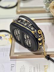 Kitlife CD SIGNATURE BAG WITH STRAP Blue Dior Oblique Jacquard - 18 x 6 x 11 cm - 4