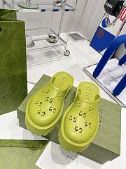 KITLIFE WOMEN'S PLATFORM PERFORATED G SANDAL GREEN - 1