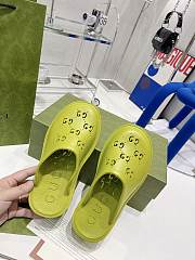 KITLIFE WOMEN'S PLATFORM PERFORATED G SANDAL GREEN - 4