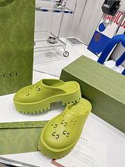 KITLIFE WOMEN'S PLATFORM PERFORATED G SANDAL GREEN - 3