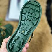 GUCCI RUBBER BUCKLE STRAP SANDAL GREEN - 5