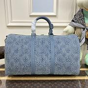 Kitlife Louis Vuitton Keepall Bandoulière 50 Denim Canvas 2023 - 50 x 29 x 22 cm - 4