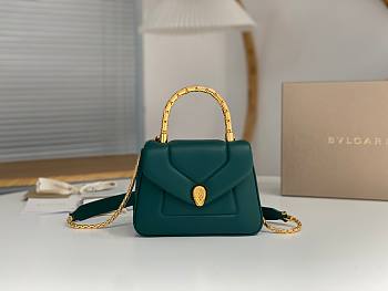 Kitlife Bvlgari Serpenti Reverse small top handle bag in Green - 20 X 14 X 10 cm