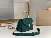 Kitlife Bvlgari Serpenti Reverse small top handle bag in Green - 20 X 14 X 10 cm - 6