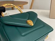 Kitlife Bvlgari Serpenti Reverse small top handle bag in Green - 20 X 14 X 10 cm - 4