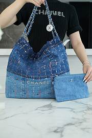 Kitlife Chanel 23A Washed Denim SS 2023 - 39 x 42 x 8 cm - 1