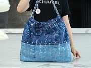 Kitlife Chanel 23A Washed Denim SS 2023 - 39 x 42 x 8 cm - 4