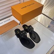 Kitlife Louis Vuitton Shake Flat Thong Black  - 5