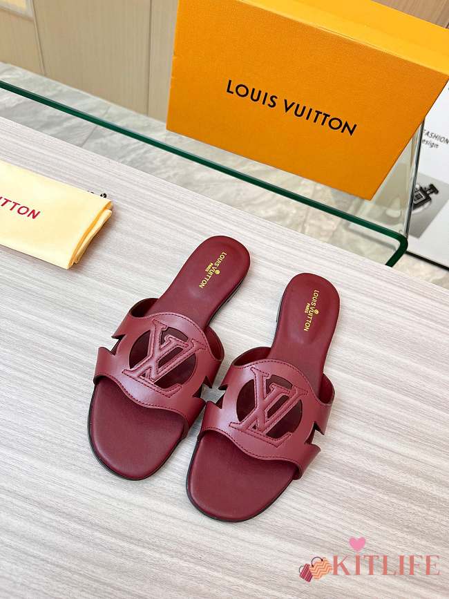 Kitlife Louis Vuitton Isola Flat Mule Red - 1ABP22 - 1