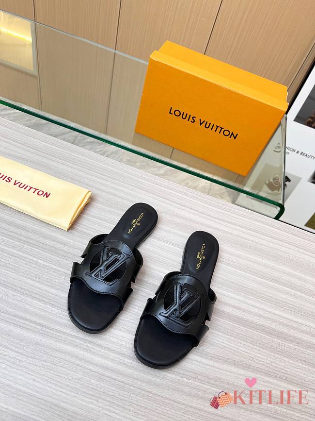 Kitlife Louis Vuitton Isola Flat Mule Black - 1ABP22 - 1