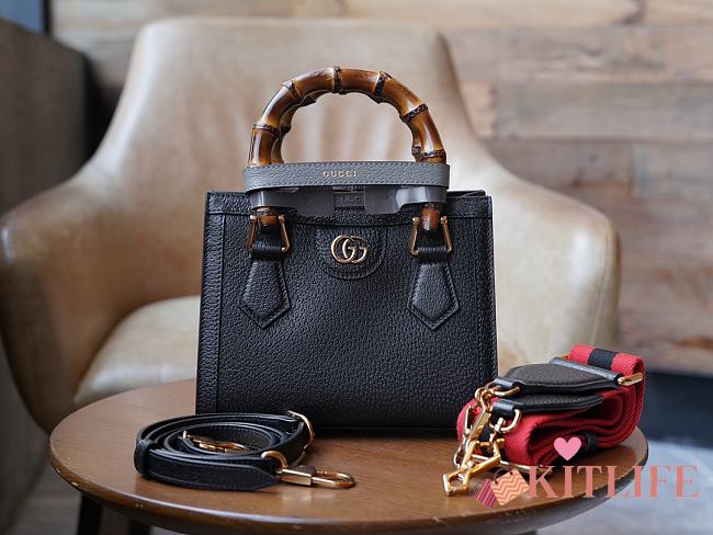 Kitlife Gucci Diana Tote Bag Black – 20 x 16 x 10 cm - 1