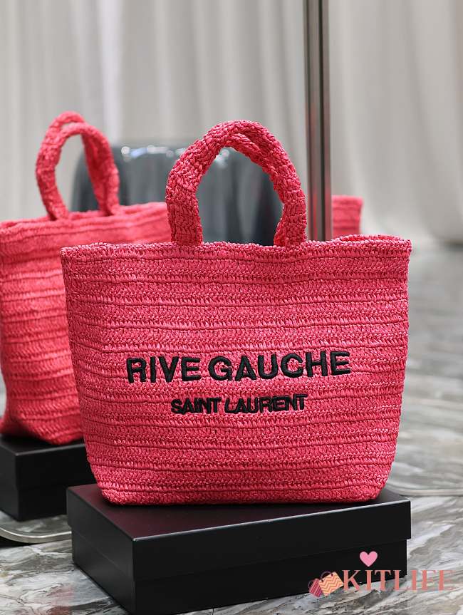 KITLIFE YSL RIVE GAUCHE SUPPLE IN RAFFIA CROCHET - 38 x 35 x 14.5 cm - 1