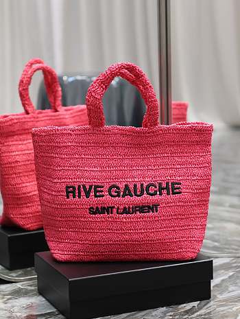 KITLIFE YSL RIVE GAUCHE SUPPLE IN RAFFIA CROCHET - 38 x 35 x 14.5 cm