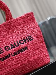 KITLIFE YSL RIVE GAUCHE SUPPLE IN RAFFIA CROCHET - 38 x 35 x 14.5 cm - 3