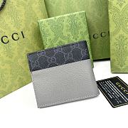 GUCCI WALLET WITH CUT-OUT INTERLOCKING G GRAY- 11 X 10 X 1.5 cm - 5