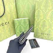 GUCCI WALLET WITH CUT-OUT INTERLOCKING G GRAY- 11 X 10 X 1.5 cm - 4