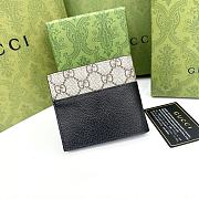 GUCCI WALLET WITH CUT-OUT INTERLOCKING G BLACK- 11 X 10 X 1.5 cm - 3