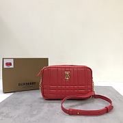 Kitlife BURBERRY Quilted Leather Small Lola Camera Bag Red - 24 x 6 x 15 cm  - 1