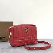 Kitlife BURBERRY Quilted Leather Small Lola Camera Bag Red - 24 x 6 x 15 cm  - 5