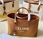 Kiltife Celine Women's Casual Style A4 Canvas & Leather Tote Brown - 44 x 32 x 16 cm - 1