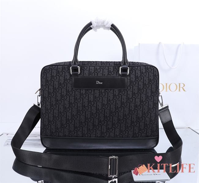 KITLIFE DIOR HIT THE ROAD PET CARRIER BLACK BAG - 40 X 28 X 7 cm - 1