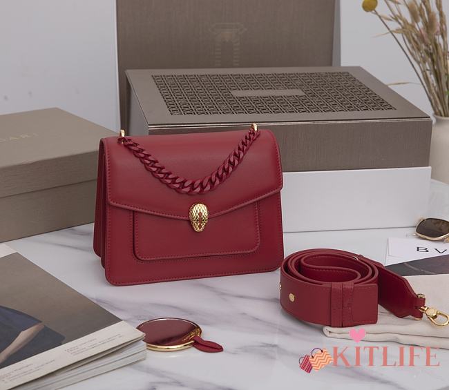 Kitlife Bvlgari Serpenti Forever crossbody bag Red - 20 x 14 x 8.5 cm - 1